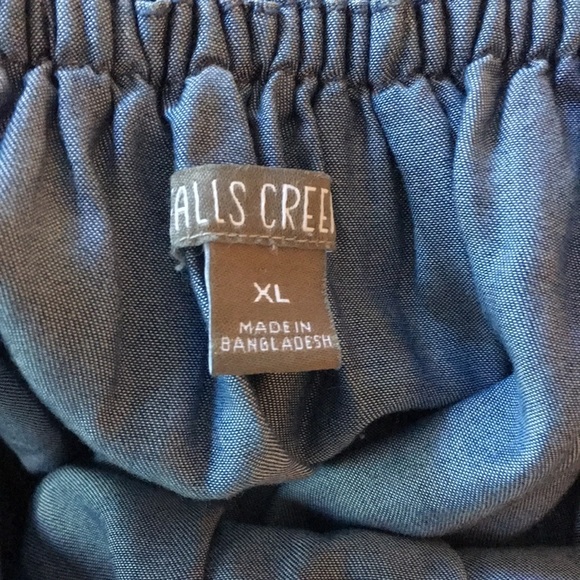 Falls Creek Off Shoulder Ruffled Chambray Dress. P/A894/2 - Picture 6 of 13